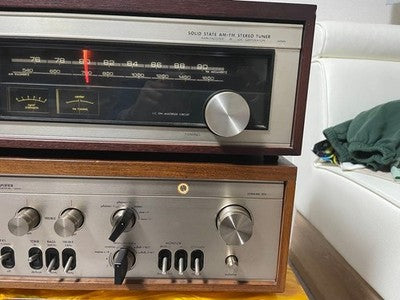 LUXMAN L-540 AMPLIFIER WL-550 TUNER SET VINTAGE AUDIO FOR PARTS REPAIR