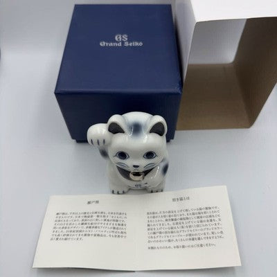 GRAND SEIKO LUCKY CAT WHITE SETO WARE MEN WOMEN LUCKY CAT WRISTWATCH NOVELTY