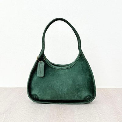 VINTAGE COACH SONOMA ERGO GREEN NUBUCK LEATHER HANDBAG 90S RARE MINI BAG