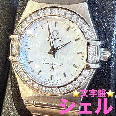 OMEGA CONSTELLATION MINI 1466.71 DIAMOND BEZEL MOP DIAL SS WATCH EXCELLENT JP