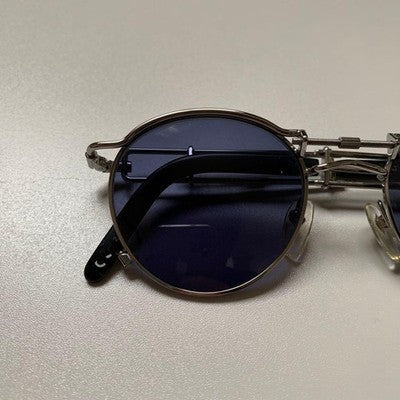 JEAN PAUL GAULTIER 56-0174 VINTAGE SUNGLASSES SILVER OVAL FRAME JAPAN USED