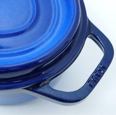 STAUB PICO COCOTTE OVAL 27CM ROYAL BLUE CAST IRON DUTCH OVEN VINTAGE JAPAN