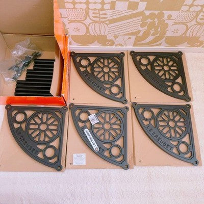 LE CREUSET 5 TIER POT STAND MATTE BLACK DISCONTINUED NEW UNUSED MADE IN FRANCE