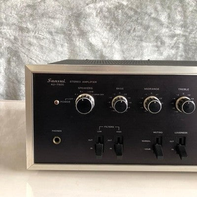 SANSUI AU-7500 VINTAGE INTEGRATED AMPLIFIER POWER ON TESTED CLASSIC AUDIO