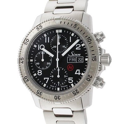 SINN 206.ST.AR DAY DATE CHRONOGRAPH BLACK DIAL AUTOMATIC 43MM MEN'S WATCH