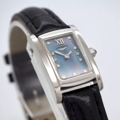 LONGINES DOLCEVITA MINI L5.158.4 11 DIAMOND BLUE MOP QUARTZ WATCH 17CM/6.7IN