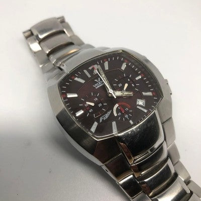 VICEROY FERNANDO ALONSO BLACK & SILVER QUARTZ CHRONOGRAPH USED FROM JAPAN