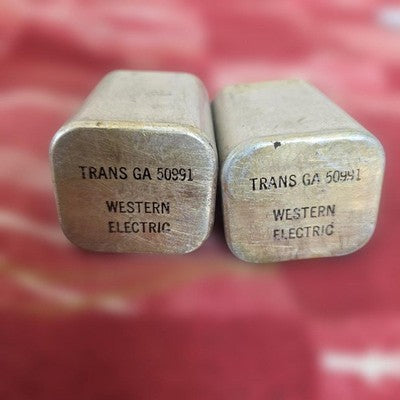 WESTERN ELECTRIC GA-50991 TRANSFORMERS PAIR VINTAGE AUDIO MATCHED RARE