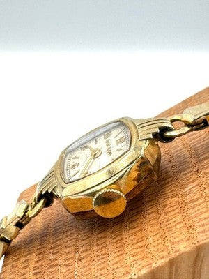BULOVA 10KRGP HAND-WOUND WATCH A3385 USED FROM JAPAN