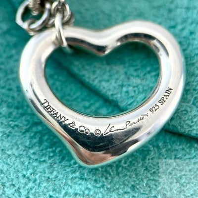 TIFFANY OPEN HEART PEARL TRIPLE STRAND BRACELET SILVER 925 TOGGLE CLASP