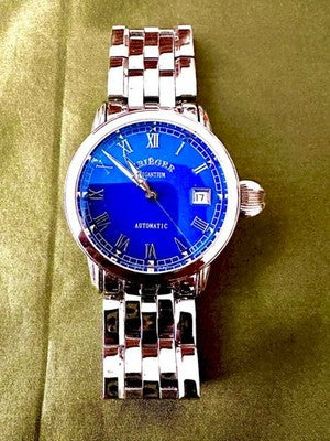 KRIEGER GIGANTIUM K3003 AUTOMATIC WATCH BLUE DIAL ROMAN NUMERALS LIMITED 3000
