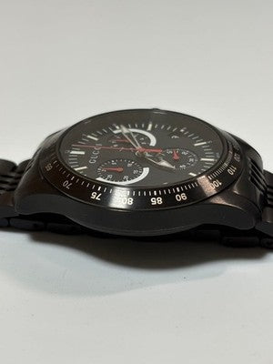 GUCCI G-TIMELESS YA126258 CHRONOGRAPH QUARTZ MENS WATCH BLACK DIAL BOX