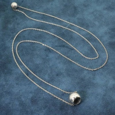 GEORG JENSEN CAVE BALL NECKLACE STERLING SILVER 925 LONG 92CM CLEANED