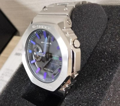 CASIO G-SHOCK GM-B2100PC-1AJF FULL METAL BLUE PURPLE ACCENT BLUETOOTH SOLAR