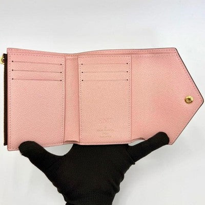 LOUIS VUITTON VICTORINE MONOGRAM ROSE BALLERINE TRI-FOLD WALLET M62360 JAPAN