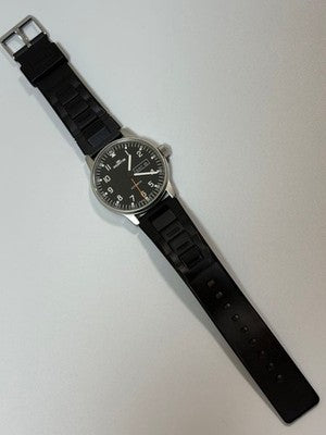 FORTIS FLIEGER 595221581 AUTOMATIC MENS WATCH BLACK DIAL DAY DATE MINT CONDITION