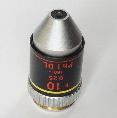 Nikon E Plan 10x 0.25 Phase Contrast Objective Lens 160/- Ph1 DL For Optiphot
