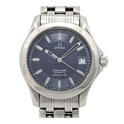 AUTH OMEGA 36MM SEAMASTER BLUE DIAL STAINLESS STEEL MEN'S WATCH 2501.81 TESTED