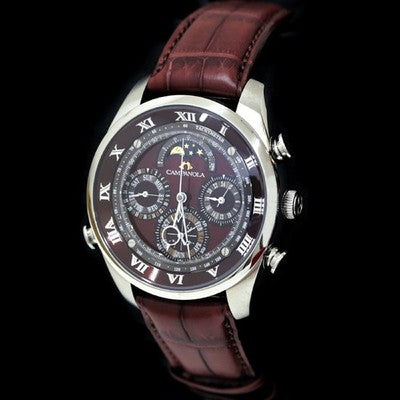 Citizen Campanola AH4080-01Z Quartz Watch Red Dial 42mm Moonphase Mint /w Box