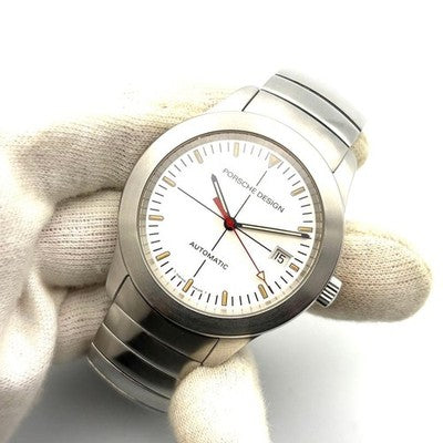 PORSCHE DESIGN ETERNA 6602.41 AUTOMATIC DATE SILVER DIAL MEN'S WATCH 38MM