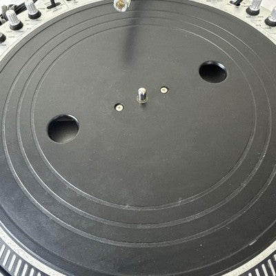 VESTAX QFO DJ TURNTABLE W/ SHURE M44-7 CARTRIDGE - TESTED, HAS CRACK