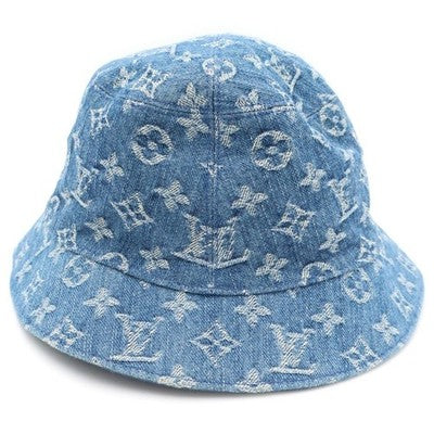 LOUIS VUITTON MONOGRAM ESSENTIAL REVERSIBLE BUCKET HAT M78774 INDIGO USED
