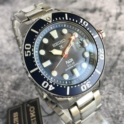 SEIKO PROSPEX PADI SNE549 SOLAR DIVER WATCH 200M BLUE DIAL MENS NEW BOX
