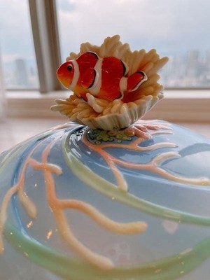 FRANZ COLLECTION BY THE SEA SOUP BOWL CANDY BOX COVERED PORCELAIN BOWL BOX