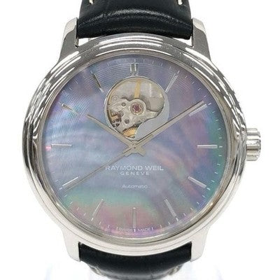 RAYMOND WEIL 2227 AUTOMATIC OPEN HEART WATCH MOP DIAL BOX PAPERS SWISS.