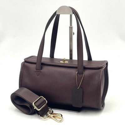 COACH EXCELLENT CONDITION OLD COACH 9045 LEATHER 2WAY BAG TURN LOCK & SHOULDER