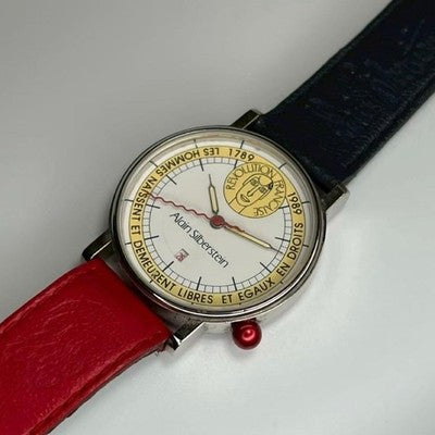 ALAIN SILBERSTEIN QUARTZ WATCH FRENCH REVOLUTION 200TH ANNIVERSARY 1989 LIMITEDX