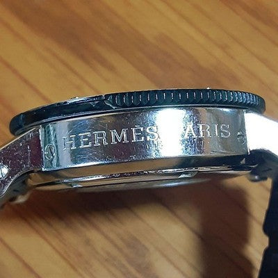 HERMES CLIPPER DIVER CHRONOGRAPH CL2.315 QUARTZ DATE STEEL UNISEX WATCH USED