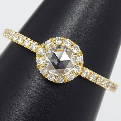 AHKAH VIVIENNE ROSE RING, 18K GOLD, 0.30CT ROSE CUT DIAMOND JAPAN SIZE 7.5