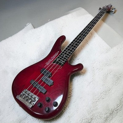 TUNE BASS MANIAC TB-STANDARD ASH ELECTRIC BASS SEE-THROUGH RED