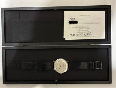 NOMOS METRO MT1A4W2 38.5MM ALPHA HAND-WIND BAUHAUS SILVER DIAL MEN'S WATCH USED