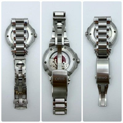 ORIS AQUIS DATE RED DIAL AUTOMATIC 41MM MEN WATCH BOX PAPERS EXCELLENT
