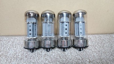 LUXMAN 8045G VACUUM TUBES SET OF 4 QUAD TESTED WORKING NO. 10605 JAPAN