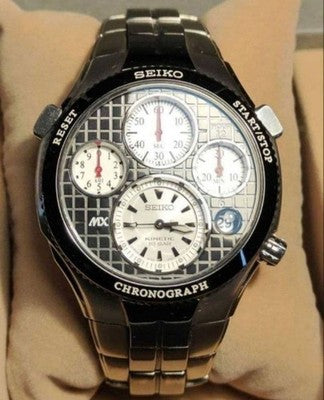 SEIKO KINETIC CHRONO MX7000 9T82 LIMITED EDITION 500 TITANIUM MEN WATCH SATX001