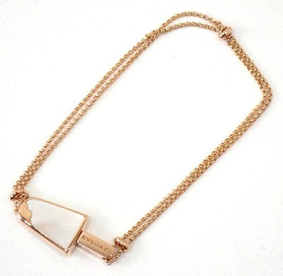 BVLGARI BVLGARI GELATI ICE BRACELET 18K ROSE GOLD DIAMOND SHELL 17.5CM
