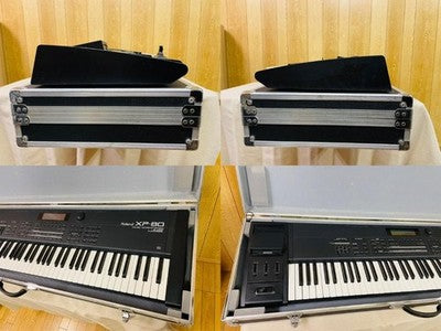 ROLAND XP-80 SYNTHESIZER 76-KEY KEYBOARD W/ HARD CASE FOR PARTS OR NOT WORKING