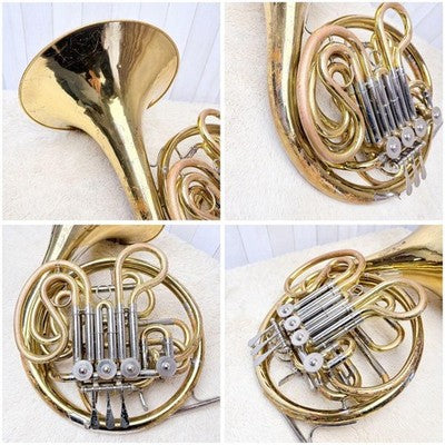 YAMAHA YHR-664 FULL DOUBLE FRENCH HORN F/BB W/MOUTHPIECE CASE SERVICED