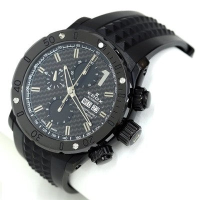 EDOX 01122-37N1-NIN1-S Chronoffshore-1 Black Dial Auto Chronograph 46mm Used