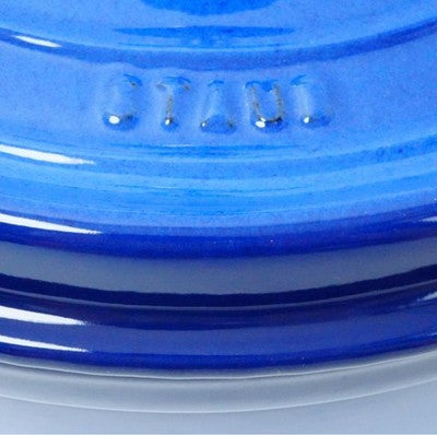 STAUB PICO COCOTTE OVAL 27CM ROYAL BLUE CAST IRON DUTCH OVEN VINTAGE JAPAN
