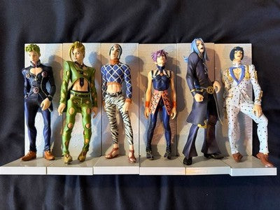 JOJO'S BIZARRE ADVENTURE DXF GUARD TEAM PASSIONE 5TH 12 FIGURES SET BLACK COLOR