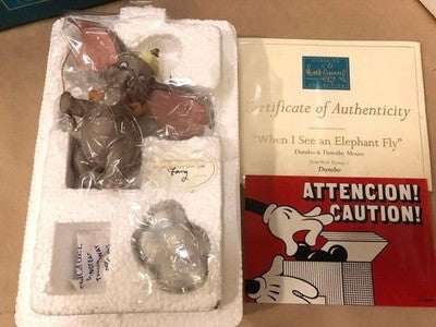 WDCC DISNEY DUMBO WHEN I SEE AN ELEPHANT FLY FIGURE RARE COLLECTIBLE BOXED USA