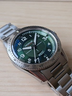 NODUS SECTOR PILOT PHANTOM NH36 GREEN LIMITED 10 AUTO WATCH 39MM USA DAYDATE GMT