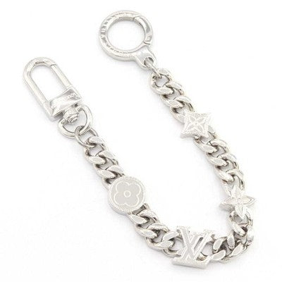 LOUIS VUITTON BAG CHARM MONOGRAM ELEMENT CHAIN M01468 SILVER METAL USED WALLET