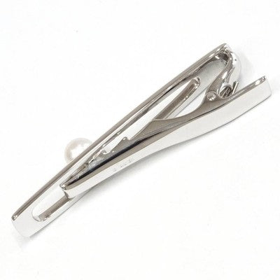 MIKIMOTO PEARL TIE BAR TIE CLIP SILVER PEARL 6MM APPROX. 7.1G EXCELLENT+++++