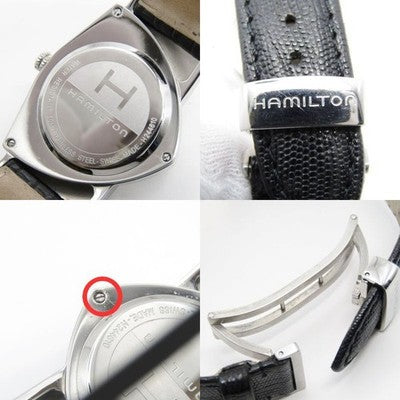 HAMILTON H244610 VENTURA DIAMOND 0.305CT QUARTZ WATCH 38 DIAMONDS WITH BOX RARE
