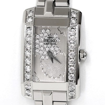 SEIKO Credor GSWE911 Norde J Snowflake Quartz Diamond Dial Bezel Used /w Box